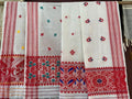 Assamese Phulam Gamosa — Moi Aru Muga Signature (GI Weave)