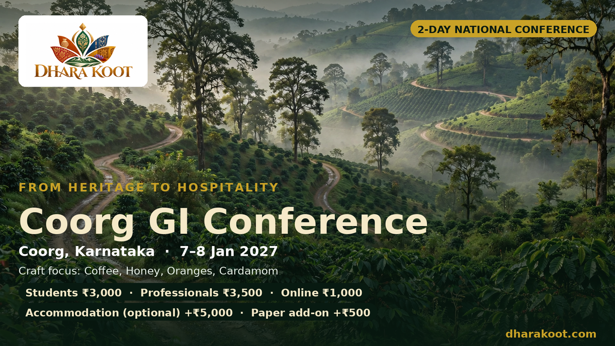 Coorg GI Conference — From Heritage to Hospitality · 7–8 Jan 2027