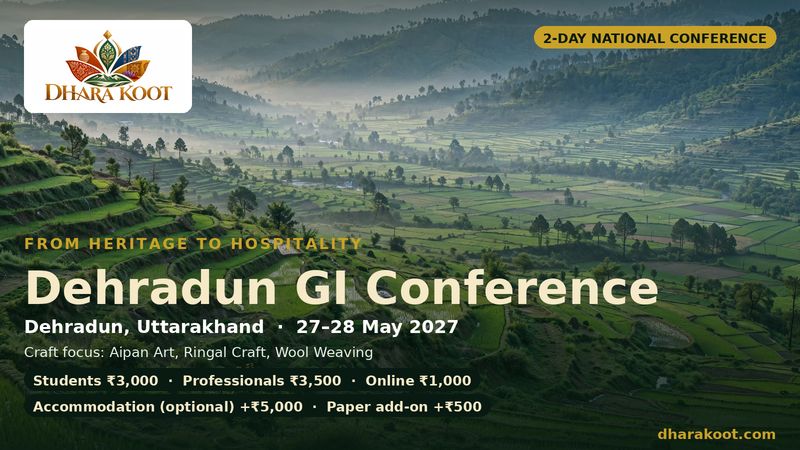 Dehradun GI Conference — From Heritage to Hospitality · 27–28 May 2027