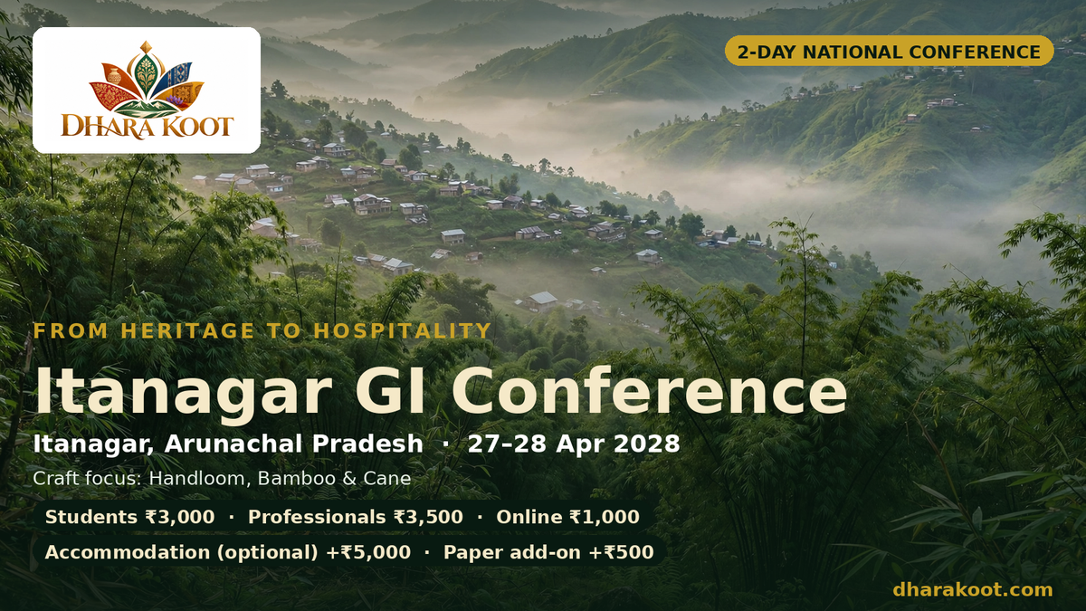 Itanagar GI Conference — From Heritage to Hospitality · 27–28 Apr 2028