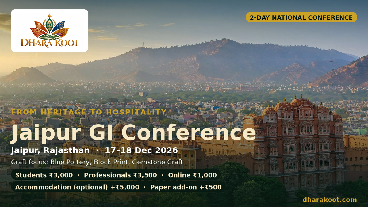 Jaipur GI Conference — From Heritage to Hospitality · 17–18 Dec 2026