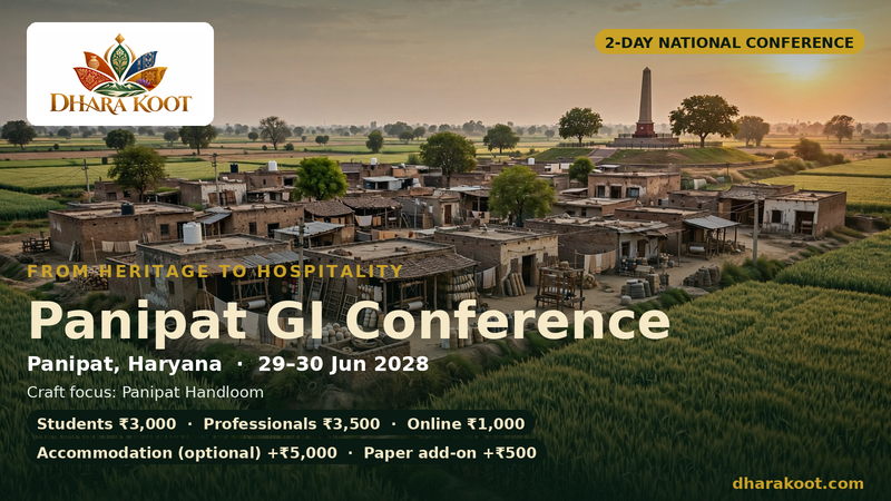 Panipat GI Conference — From Heritage to Hospitality · 29–30 Jun 2028