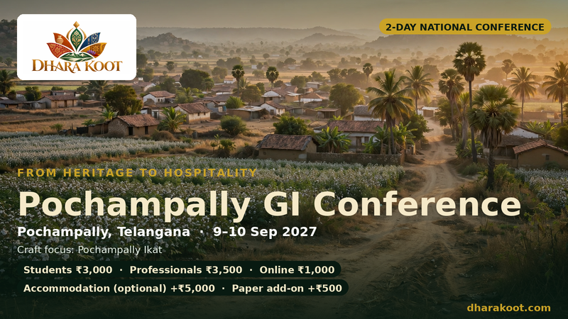 Pochampally GI Conference — From Heritage to Hospitality · 9–10 Sep 2027