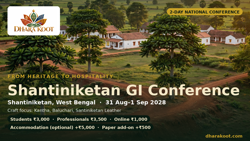 Shantiniketan GI Conference — From Heritage to Hospitality · 31 Aug–1 Sep 2028