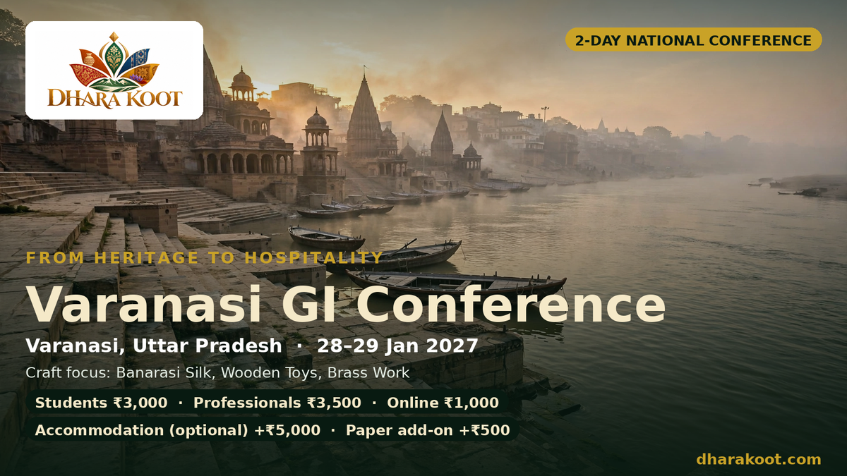 Varanasi GI Conference — From Heritage to Hospitality · 28–29 Jan 2027