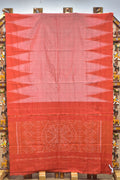 Orange Kargil Kumbha Cotton Saree — Khandua Single Ikat (Odisha)